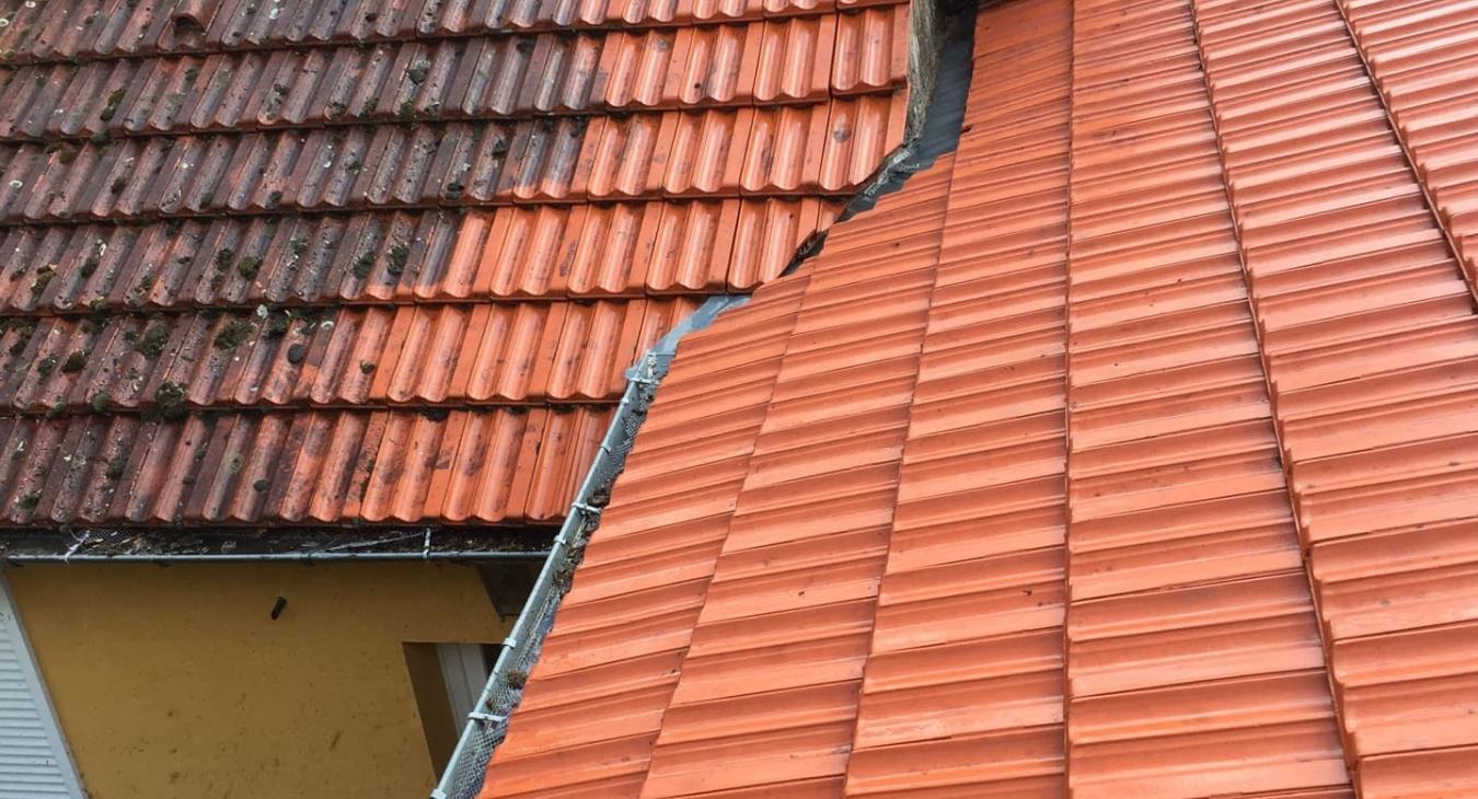Nettoyage et peinture de toiture